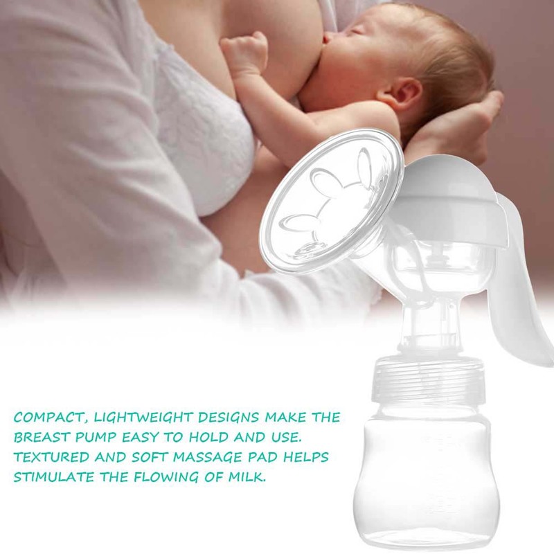Manual Suction Breast Pump Adjustable Painless Baby Infant Feeding Milk