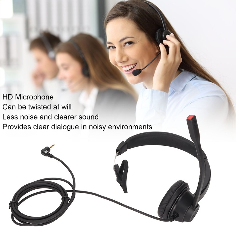 2.5mm Telephone Headset Noise Reduction Unilateral Elbow Plug Customer Service