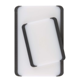 Dexas Non-Slip Cutting Boards with Non-Slip Measuring Guides, 2-Pack. Set includes Boards that measure 13"x 9" and 8"x 6.5"