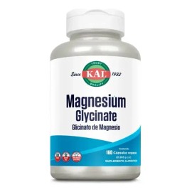 Glicinato de Magnesio KAL Con BioPerine, 160 Cápsulas Vegetarianas de 350 mg