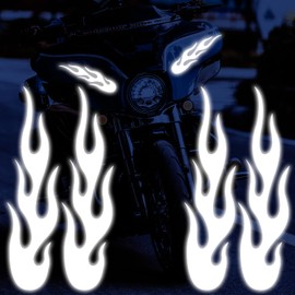 ZWYYW Reflective Car & Motorcycle Flame Stickers - 4 Pack