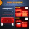 Nilight RV Tail Light 2PCS 54 LED White License Plate