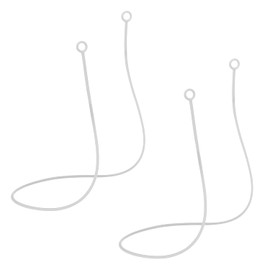 2pcs Earplugs Connector Cord, 18.9in Silicone Ear Plugs with Lanyard Ear Plugs Anti-Lost Strap Anti-Tug Ear Plugs for Earbuds with Detachable Tips Cord Preventing Earphone from Falling(White)