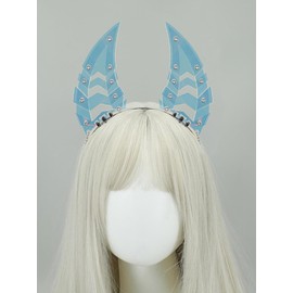 SENMHS Cyber Headband, Warning Biker Style, Virtual Shark Teeth, Jackal Style, SF Design, Cosplay, Costume, Accessories, Parties, Festivals (Cyber Shark Tea Type)