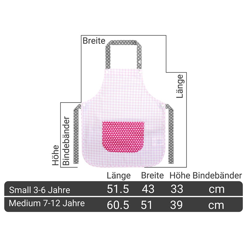 Emily´s Check Latzschürze für Kinder - Basteln - Kochen -