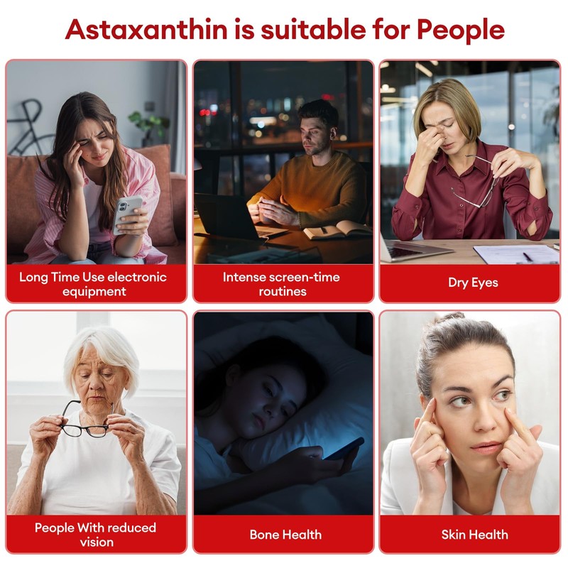 coycozy Astaxanthin 12mg Natural 90 Softgels Astaxanthin Supplement Antioxidant Support