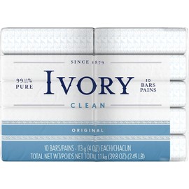 Ivory Clean Original Bath Bar, 10 count (Packaging may Vary)