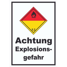 HB-Druck Schild Organische Peroxide explosiv hochkant A4 (210x297mm)