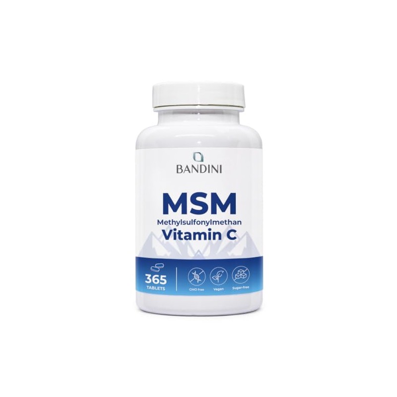 Bandini® MSM 2000 mg - 365 High Strength Tablets -