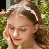 Zoestar Wedding Headband Pearl Crystal Headpiece Bridal Rhinestone Headband Glitter