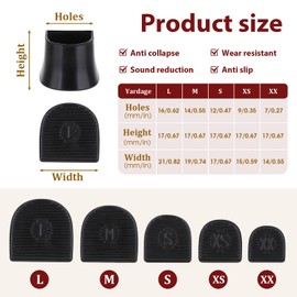 10 Pairs Heel Caps for High Heels, 5 Sizes Heel Covers for High Heel Shoes Black High Heel Protectors Non-Slip Heel Stoppers for High Heels Replacement Tips Caps for Walking on Grass and Uneven Road