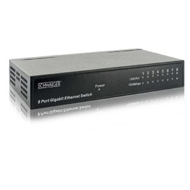Schwaiger Network Switch 8-Port 10/100/1000 Mbit/s, NWSW8 011