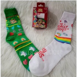 Lucky Charms 2 PAIRS LUCKY CHARMS CEREAL CREW SOCKS MEN'S GIFT SET.