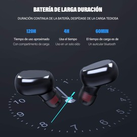 CHEELOM 2023 Modelo Nuevo)Audífonos bluetooth , Audífonos Inalámbricos de entretenimiento,Impermeable y Reduce el Ruido CVC8.0, mini audífonos deportivos con interfaz con micrófono(Garantía de un año)