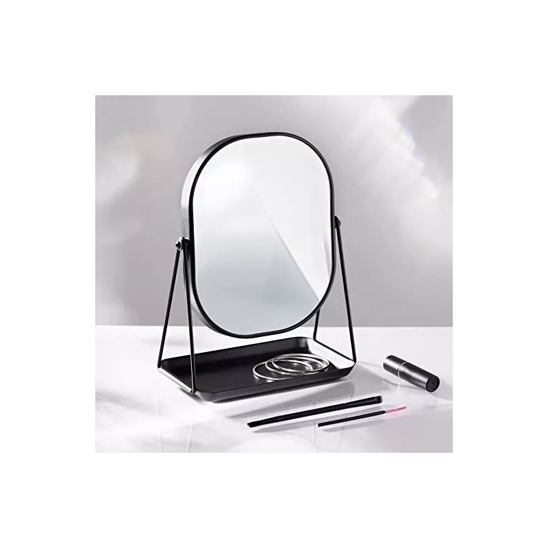 Espejo Para Maquillaje Minimalista Sobre Mesa Tocador Mujer