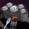 Maíz Lampara Led Minero Tactica Cabeza Recargable Usb Linterna