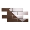 Giorbello Glass Subway Backsplash Tile, 4x4, Classic Brown, Sample Tile