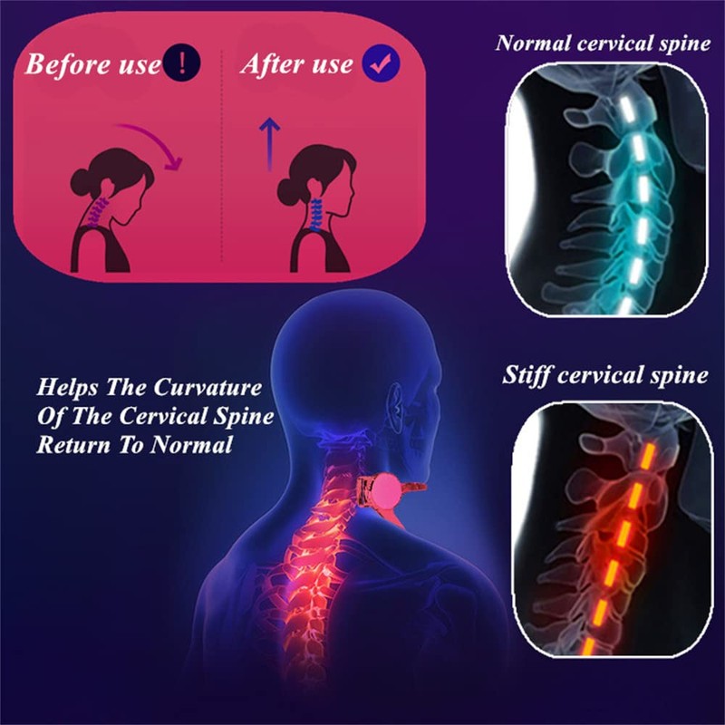 Cervical Vertebra Support, 360° Adjustable Neck Support Posture Corrector, Neck
