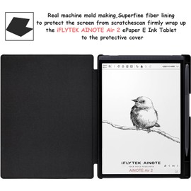 UMUBUHOMS Case for iFLYTEK AINOTE Air 2 Note-Taking Tablet 8.2", Premium PU Leather Ultra-Slim & Lightweight Durable Protective Folio Cover with Pen Holder Auto Sleep/Wake (Misty Forest)