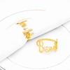 4 Pcs Eid Gold Napkin Rings Bismillah Letter Metal Napkin