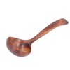 Long Handle Ladle Acacia Wood Soup Serving Spoon Kitchen Dinnerware