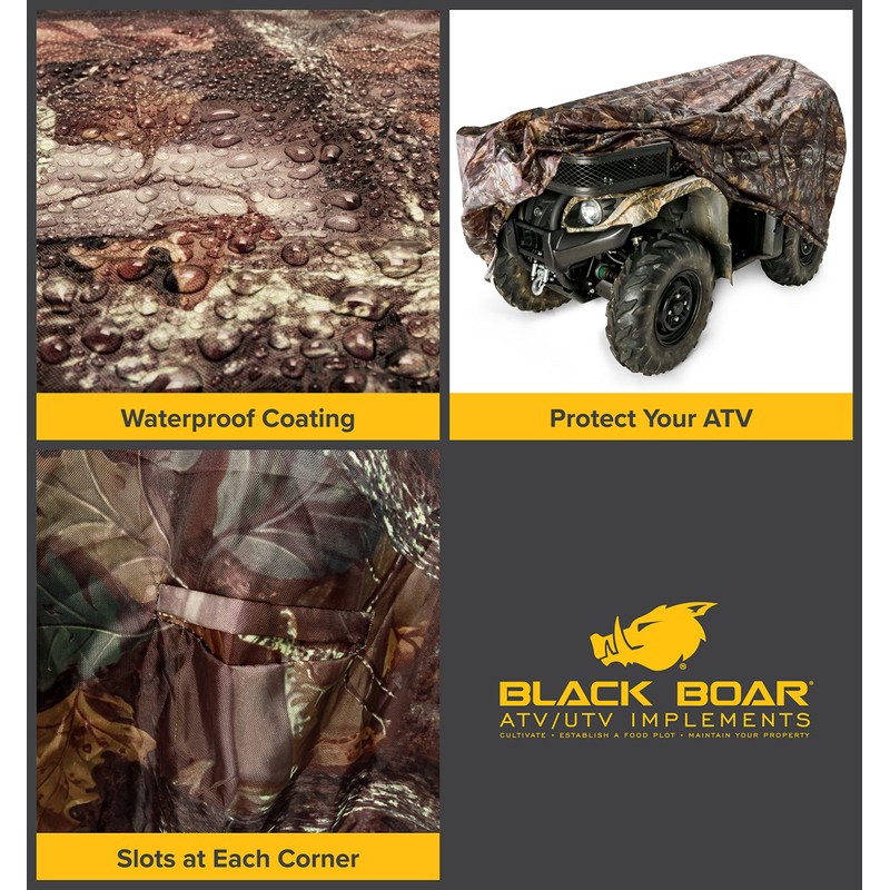 Black Boar ATV Cover - Features Waterproof Polyurethane Coating for