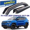 Goodyear Shatterproof in-Channel Window Deflectors for Jeep Compass 2017-2025, Rain