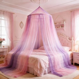 Mosquito Net Bed Canopy for Girls, Princess Bed Canopy Curtains