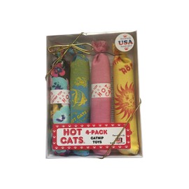 kidstinct Catnip Sausage Toys 4 Pack - Package of Four (4) Hot Cat Catnip Sausages …