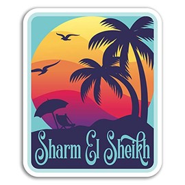 2 x 10cm Sharm El Sheikh Vinyl Stickers - Travel Sticker Laptop Luggage #18481 (10cm Tall)