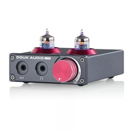Douk Audio T4 PRO Mini Valve Tube MM Phono Amplifier GE5654 Tube Preamp Home Stereo Audio Pre-Amplifier Desktop Headphone Amplifier