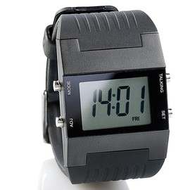 St. Leonhard Wrist Watch with Alarm Clock: Talking Men's Watch with Alarm Function (Watch with Alarm Function, Watch with Alarm Clock, Men's Watch Strap, Black), black, Minimal