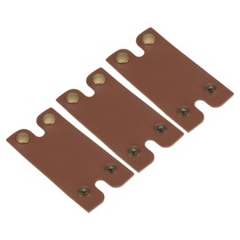 M METERXITY 3 Pack Razor Cover Protective Sheath - Double Edge Leather Safety Razor Protective Sheath Travel Cover, Apply to Shaver Razor (3.3 x 1.8 Inch, Brown)