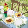 FYSUIMU 40 Pcs Pastel Gingham Oval Paper Plates Colorful Checkered