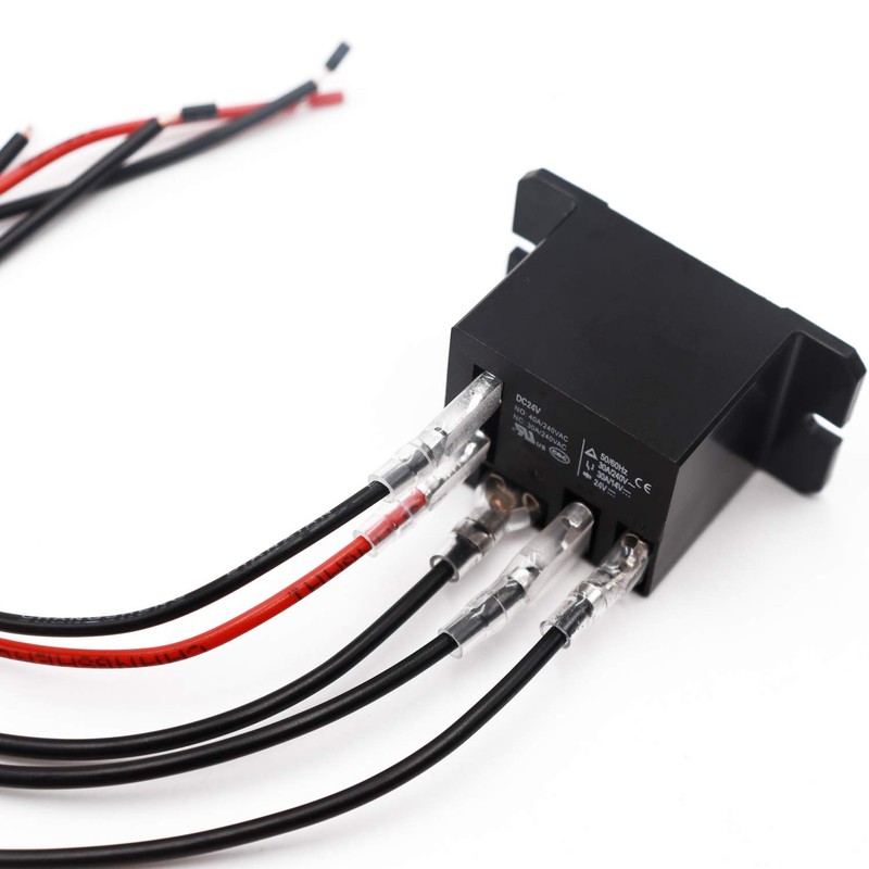 Tnisesm 2PCS Power Relay DC24V Coil, 30A SPDT(1NO 1NC) with