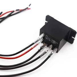 Tnisesm 2PCS Power Relay DC24V Coil, 30A SPDT(1NO 1NC) with Flange Mounting and 10 Quick Connect Terminals Wires Mini Relay NT90-DC24V-10X