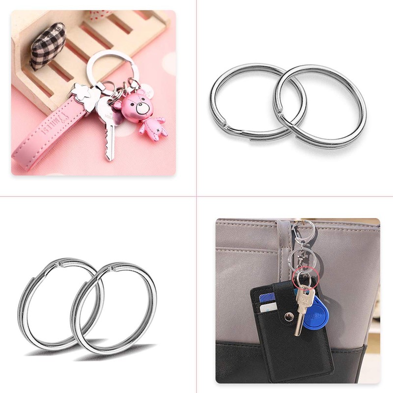 100 Pcs Split Ring, Small Key Rings Bulk Split Keychain