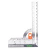 12in L Square Ruler Multifunction Scale Standard Carbon Steel Detachable