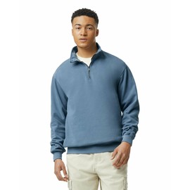 Comfort Colors Adult 1/4 Zip Sweatshirt, Style G1580, Blue Jean, 3X-Large