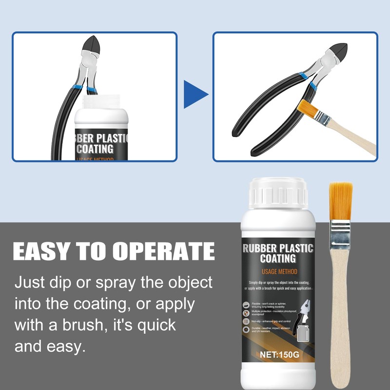 WANJAO Tool Dip Rubber Coating, Liquid Rubber Dip Flexible Peelable