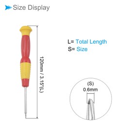 CoCud Mini Triangular Screwdriver, Size 0.6mm, Length 120mm, Carbon Steel, Small Screwdriver with Y Shape Head and Non-Slip Handle, Pack of 2