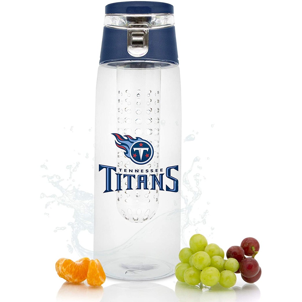 NFL Tennessee Titans 20oz Plastic Infuser Sport Bottle