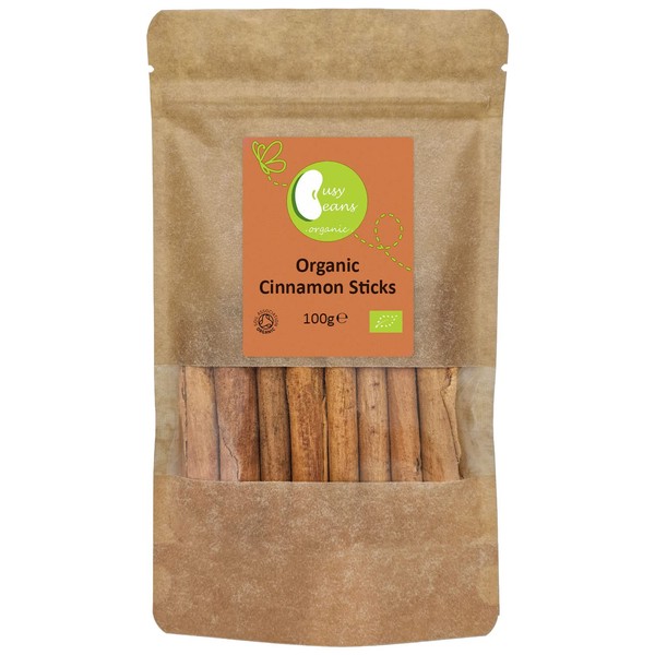 Organic Ceylon Cinnamon Sticks - Certified Organic- by Busy Beans Organic (100g)