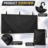 Black Fender Protector Mat with Hooks, 53.5 x 25.6 in,