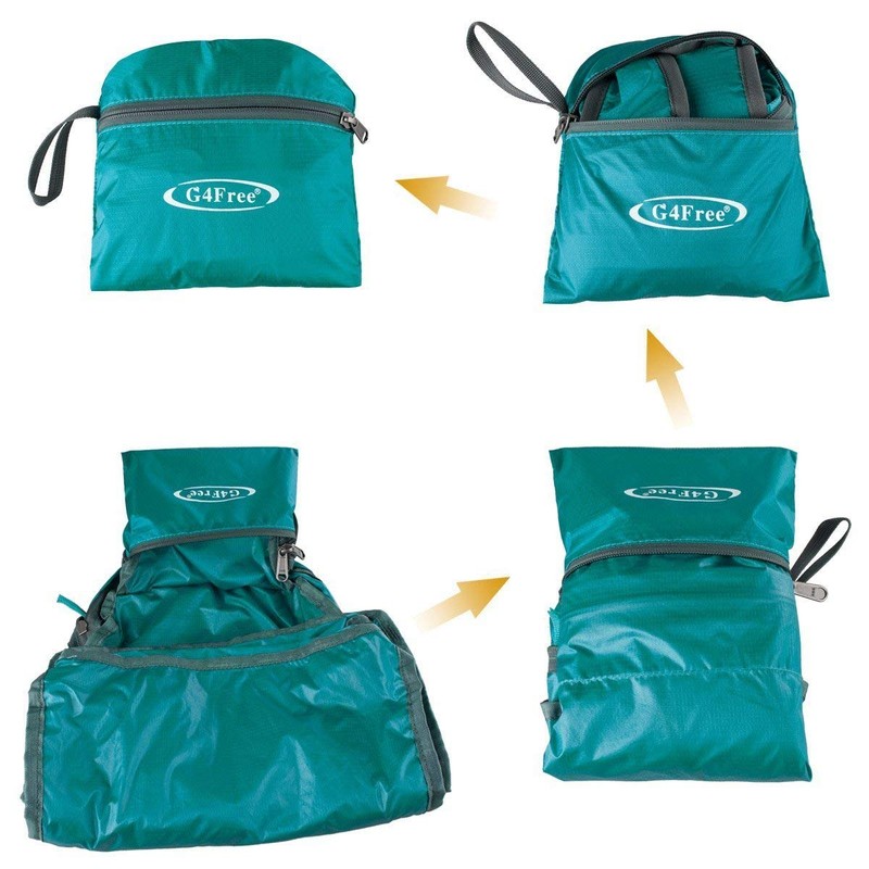 G4Free Small Foldable Ultralight Waterproof Backpack for Camping Hiking Cycling