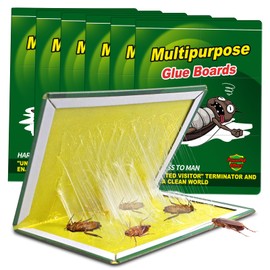 Jaydear 6 Pack Pest Sticky Pad Traps Boards, Household Sticky Pests Trap Boards, Efficient Pack Of Glue Boards for Indoor Outdoor Home Kitchen Office & Garden