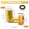 Set of 2 Angle 90° 3/4 Inch IG/AG Screw Connection