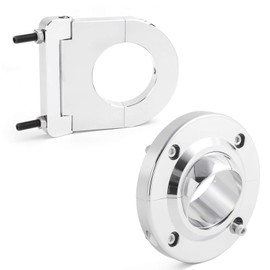 SFriding 2" Billet Chrome Column Drop 2 1/2" Drop + 2" Aluminum Steering Column Swivel Floor Mount