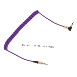 Mikinona 4pcs High Fidelity Audio Cable Male to Male Aux Cord Short Coiled Audio Cable Speaker Wire