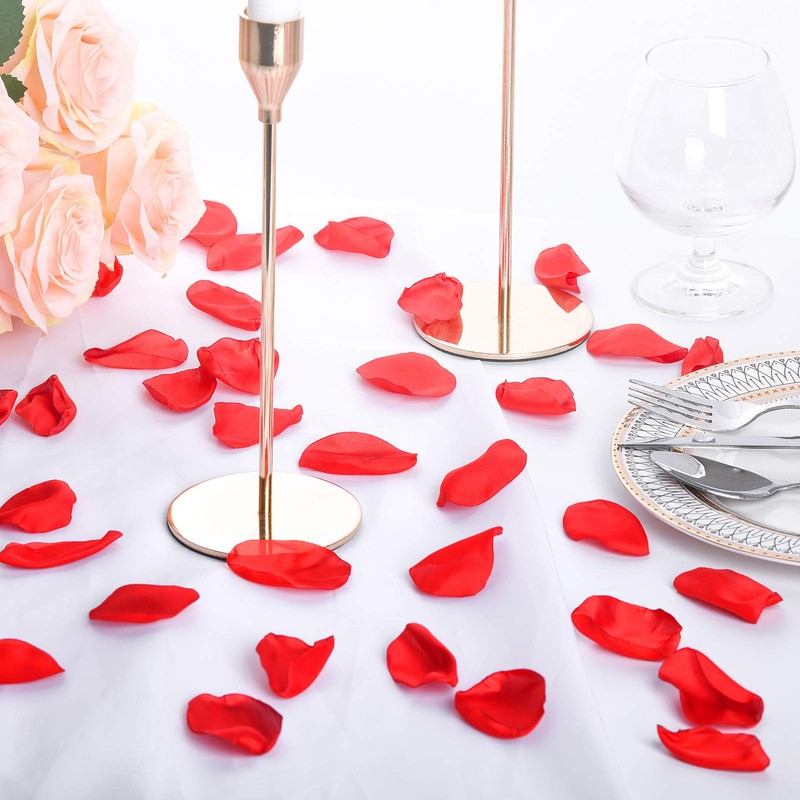 NEATICOO 300pcs Artificial Red Rose Petals for Romantic Night Flower